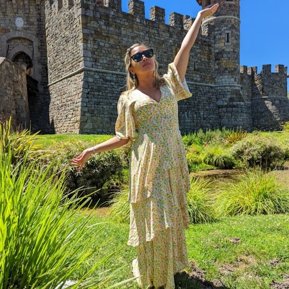 Fourteenth Place Size XS Floral Maxi Dress - Picture 3 of 4